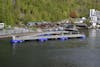 The pier in Geiranger extends to meet the ship!