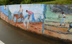 Tortola, British Virgin Islands - A mural depicting the history of Tortola