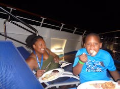 Basseterre, St. Kitts - Dinner at Dive-In-Movie