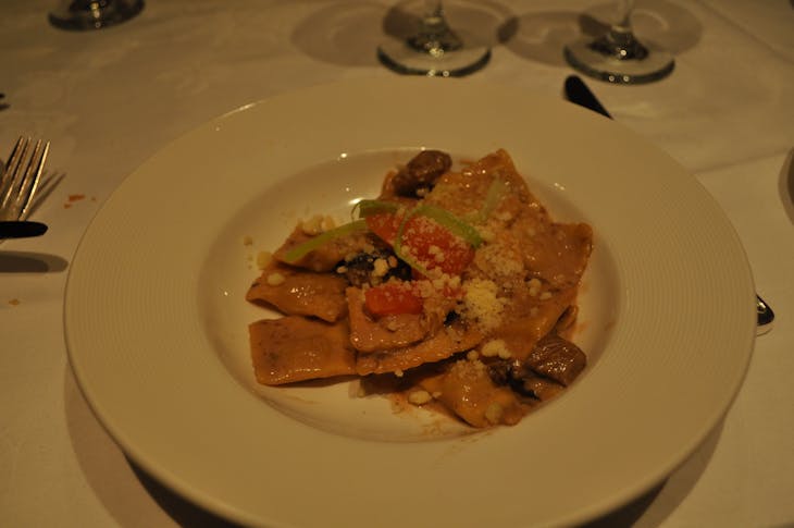 Veal ravioli in dining room on Royal Princess - Royal Princess