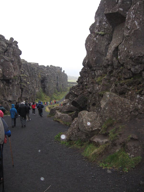 Giant fault, running through the middle Iceland, where West separates from East. - Royal Princess