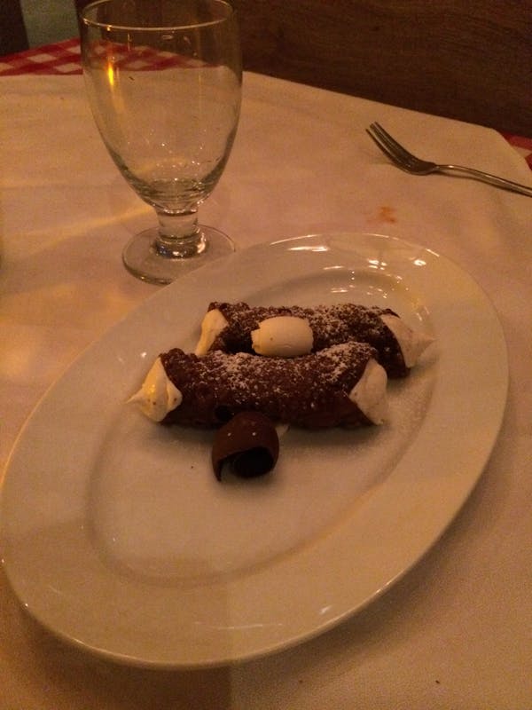 Cucina del Capitano, cannoli - Carnival Sunshine