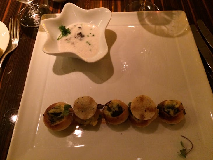 Fahrenheit 555 Steakhouse, escargot - Carnival Sunshine