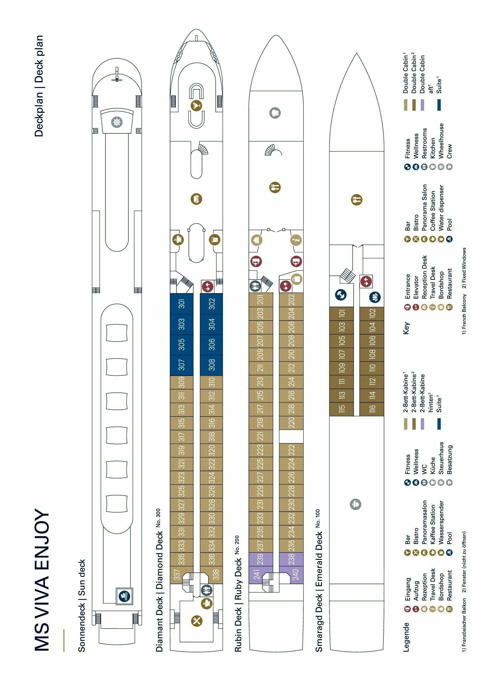 VIVA ENJOY deck plans - Cruiseline.com