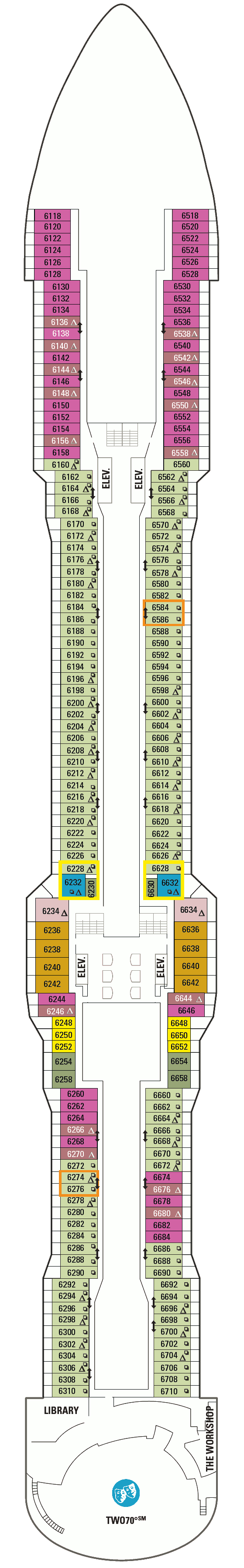 Ovation of the Seas deck plans