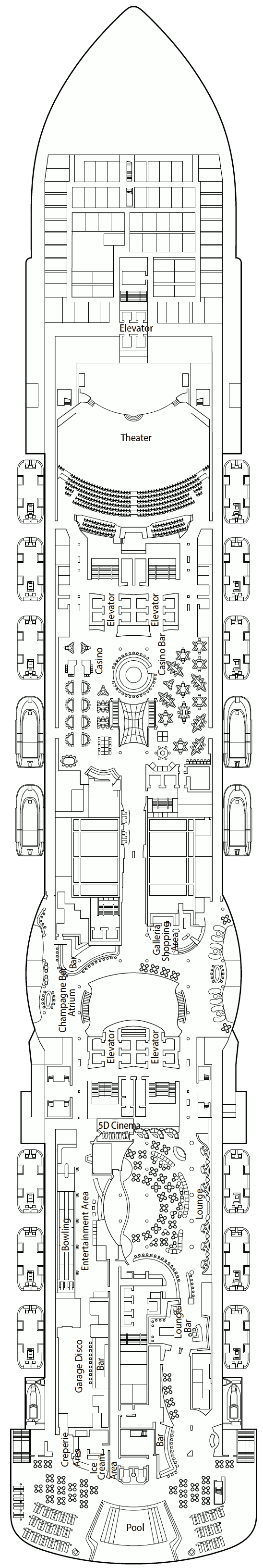 msc cruise cabin map