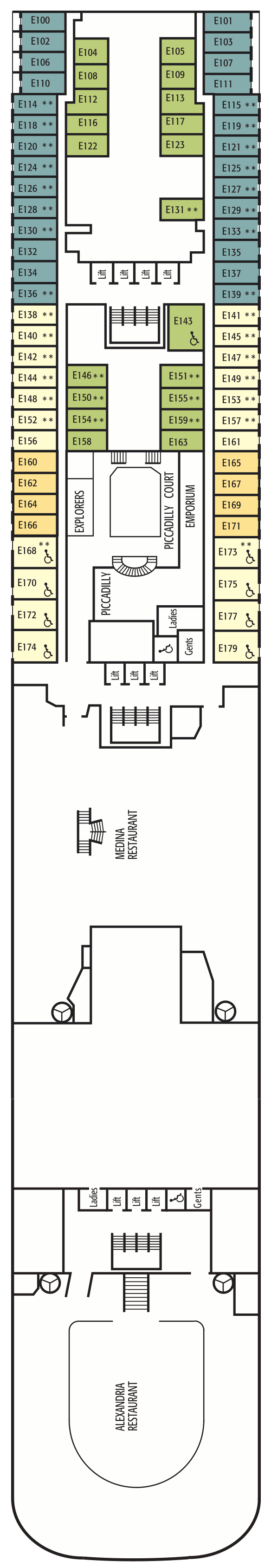 Aurora Deck Plans - Cruiseline.com